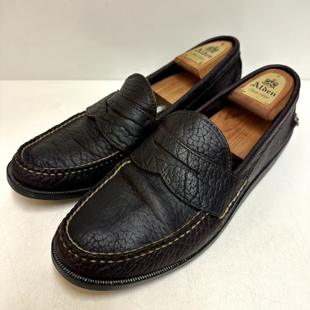 EUC RARE Rancourt & Co. x Bill's Khakis Bison Penny Loafer Moc Maine USA 11 D